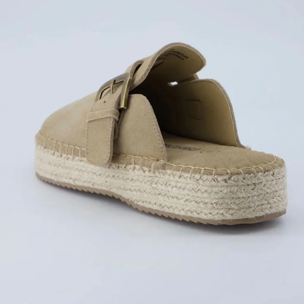 Haute Hippie Aria Espadrille Clog, color biscuit, size 7M - Picture 4 of 6
